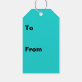 沿岸ビーチ塩辛ターコイズ波抽象デザイン ギフトタグ (裏面)