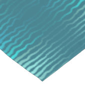 沿岸ビーチ塩辛ターコイズ波抽象デザイン ショートテーブルランナー (コーナー)