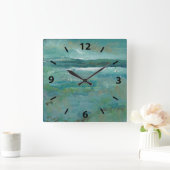 沿岸ビーチ抽象芸術海芸術 スクエア壁時計 (ホーム)