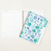 沿岸ビーチ水彩貝殻とヒトデ プランナー手帳 (ディスプレー)