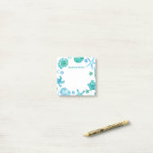 沿岸ビーチ水彩貝殻とヒトデ ポストイット (デスク上)