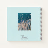 沿岸ビーチ波ファインアート絵画ズ ノートブック (裏面)