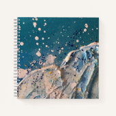 沿岸ビーチ波ファインアート絵画ズ ノートブック (正面)