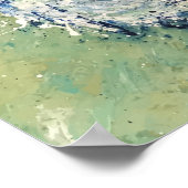 沿岸ビーチ波ファインアート絵画ズ ポスター (角)