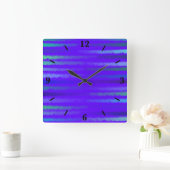 沿岸ビーチ波塩辛い水の色絵を描の スクエア壁時計 (ホーム)