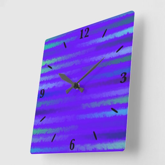 沿岸ビーチ波塩辛い水の色絵を描の スクエア壁時計 (傾斜)