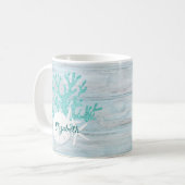 沿岸ビーチ流木ヒトデ コーヒーマグカップ (正面左)