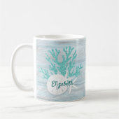 沿岸ビーチ流木ヒトデ コーヒーマグカップ (左)