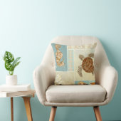 沿岸ビーチ海シーショアコラージュウミガメ クッション (椅子)