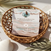 沿岸ビーチ海辺の物件写真不動産 名刺