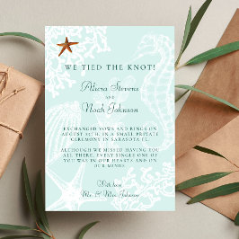 沿岸ビーチ目的地の結婚式の発表 シーズンカード