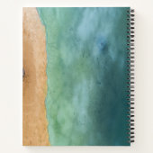 沿岸ビーチ砂の水スパイラルノート ノートブック (裏面)
