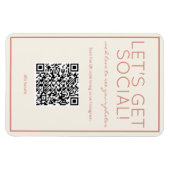 沿岸ビーチ砂QRコードソーシャルメディア磁石 マグネット (横)