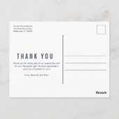 沿岸ビーチ結婚式サンキュー ポストカード (裏面)