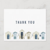 沿岸ビーチ結婚式サンキュー ポストカード (正面)