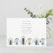 沿岸ビーチ結婚式写真 セーブザデート (スタンド正面)