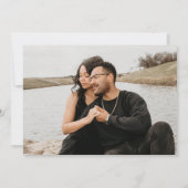 沿岸ビーチ結婚式写真 セーブザデート (裏面)