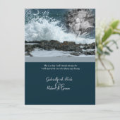 沿岸ビーチ結婚式 招待状 (スタンド正面)