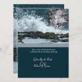 沿岸ビーチ結婚式 招待状 (正面/裏面)