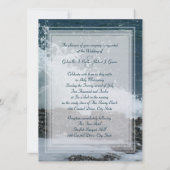 沿岸ビーチ結婚式 招待状 (裏面)