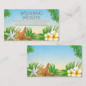 沿岸ビーチ結婚- Webサイト エンクロージャーカード (正面/裏面)