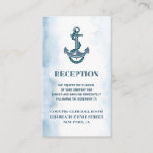 沿岸ビーチ航海のいかり結婚の方向 エンクロージャーカード (正面)