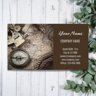 沿岸ビーチ航海のアンティーク 名刺