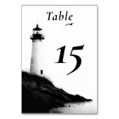 沿岸ビーチ航海のライトハ結婚ウス テーブルナンバー (裏面)