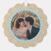 沿岸ビーチ雪航海の片2カスタム枚 オーナメントカード (裏面)