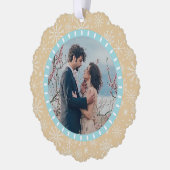 沿岸ビーチ雪航海の片2カスタム枚 オーナメントカード (左)