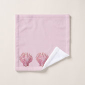 沿岸ピンクシーシェル バスタオルセット (ウォッシュタオル)