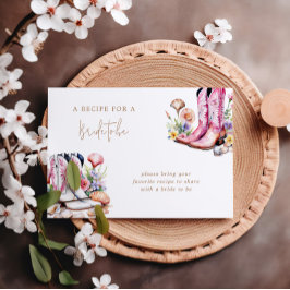 沿岸ピンク女性のカーボーイブライダルシャワーエンクロージャカード 出欠カード