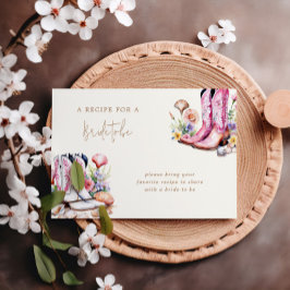 沿岸ピンク女性のカーボーイブライダルシャワーエンクロージャカード 出欠カード