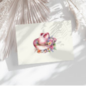 沿岸ピンク女性のカーボーイブライダルシャワーエンクロージャカード 出欠カード