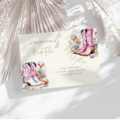 沿岸ピンク女性のカーボーイブライダルシャワーエンクロージャカード 出欠カード