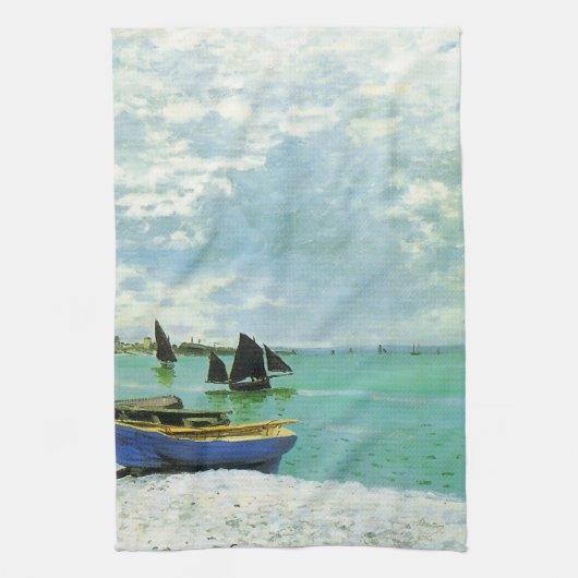 沿岸フランスの村アメリカMoJoキッチンタオル キッチンタオル (縦)