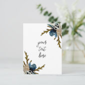 沿岸フローラブーケ海中の折り畳みグリーティングカード ポストカード (スタンド正面)