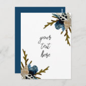 沿岸フローラブーケ海中の折り畳みグリーティングカード ポストカード (正面/裏面)