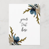 沿岸フローラブーケ海中の折り畳みグリーティングカード ポストカード (正面)