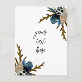 沿岸フローラブーケ海中の折り畳みグリーティングカード ポストカード