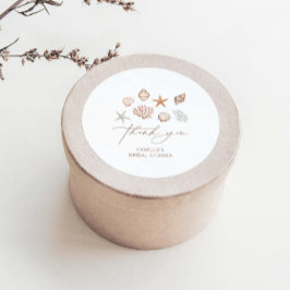 沿岸ブライダルシャワーサンキュークラシックラウンド ラウンドシール