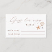 沿岸ブライダルシャワー何人のキスブライダルゲーム エンクロージャーカード (正面)