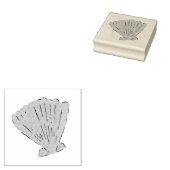 沿岸ホタテ貝殻 ラバースタンプ (押印)