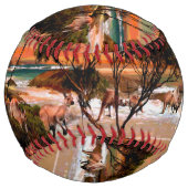 「沿岸ホップ：油の海岸のカンガルー」 ソフトボール (裏面)