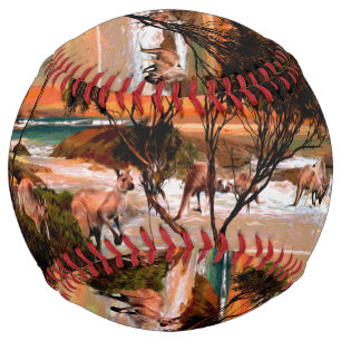 「沿岸ホップ：油の海岸のカンガルー」 ソフトボール