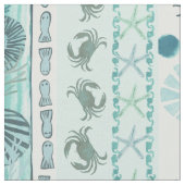 沿岸ボヘミア海ヒトデ、貝殻、カニ ファブリック (クローズアップ)