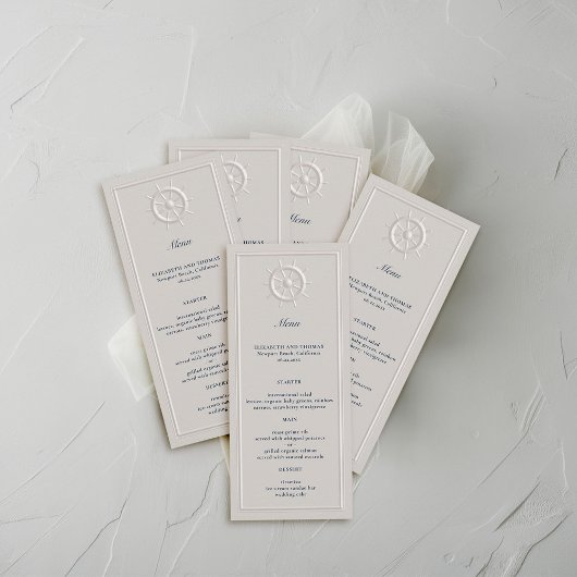 沿岸ボートホイールフェイクエンボスフォーマル結婚ズ メニュー