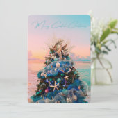 沿岸メリークリスマストロピカルビーチホリデーツリー シーズンカード (スタンド正面)