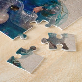 沿岸メリークリスマストロピカルビーチホリデーツリー ジグソーパズル (側面)