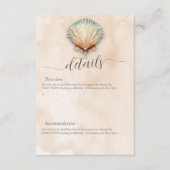 沿岸モダンの貝殻結婚砂の詳細 エンクロージャーカード (正面)